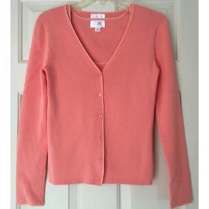 Loft 2-Piece Matching Sweater Set, Salmon, Women's Medium